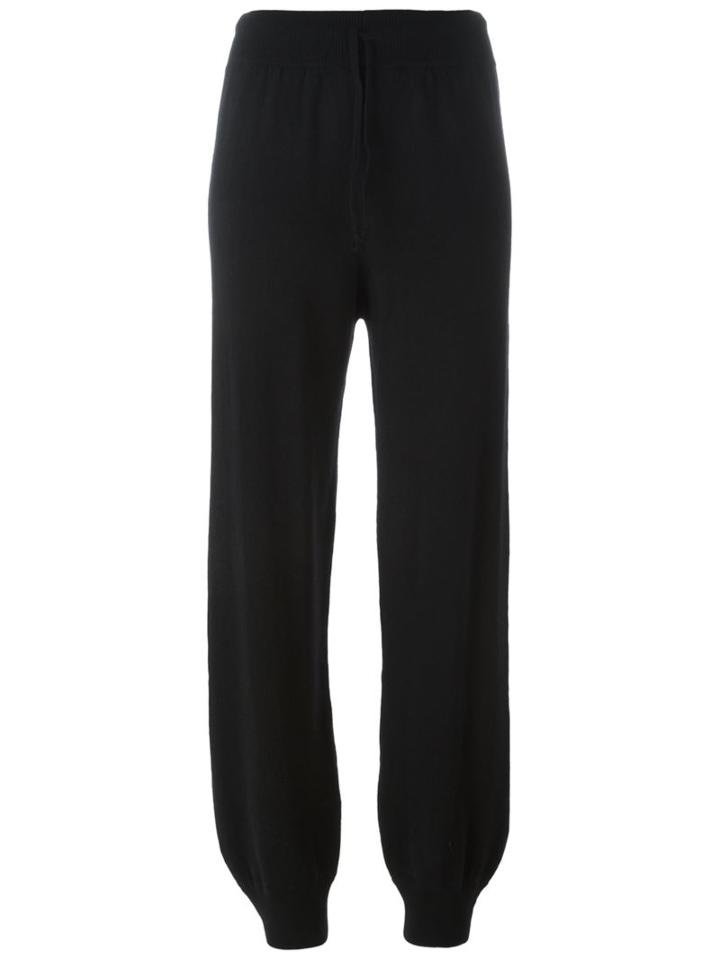 Liska Cashmere Tapered Leg Trousers, Women's, Size: Large, Black, Cashmere