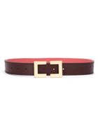Sarah Chofakian Leather Face De Acro Belt - Red