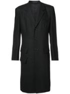 Yohji Yamamoto Single Breasted Coat, Men's, Size: 3, Black, Cupro/wool