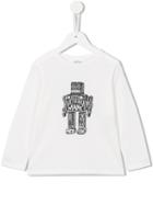 Douuod Kids Robot Print T-shirt, Toddler Boy's, Size: 4 Yrs, White