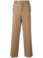 Oamc Wide-leg Pleated Trousers - Neutrals