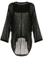 Comme Des Garçons Pre-owned Sheer Long-sleeve Dress - Black