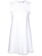 T By Alexander Wang Frayed Woven Dress, Women's, Size: 6, White, Cotton