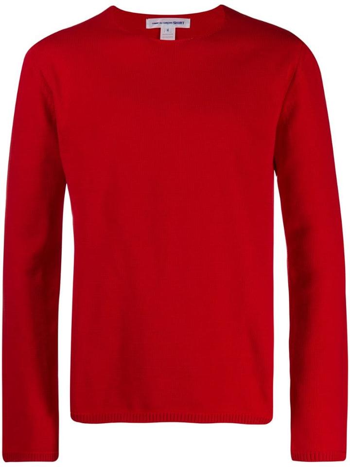 Comme Des Garçons Shirt Crew Neck Jumper - Red