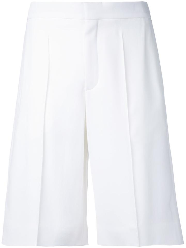 Chloé Tailored Shorts, Women's, Size: 36, White, Acetate/viscose