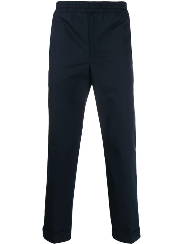 Neil Barrett Elasticated Straight Leg Trousers - Blue