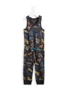 Stella Mccartney Kids Flo Zig-zag Jumpsuit, Girl's, Size: 10 Yrs, Brown