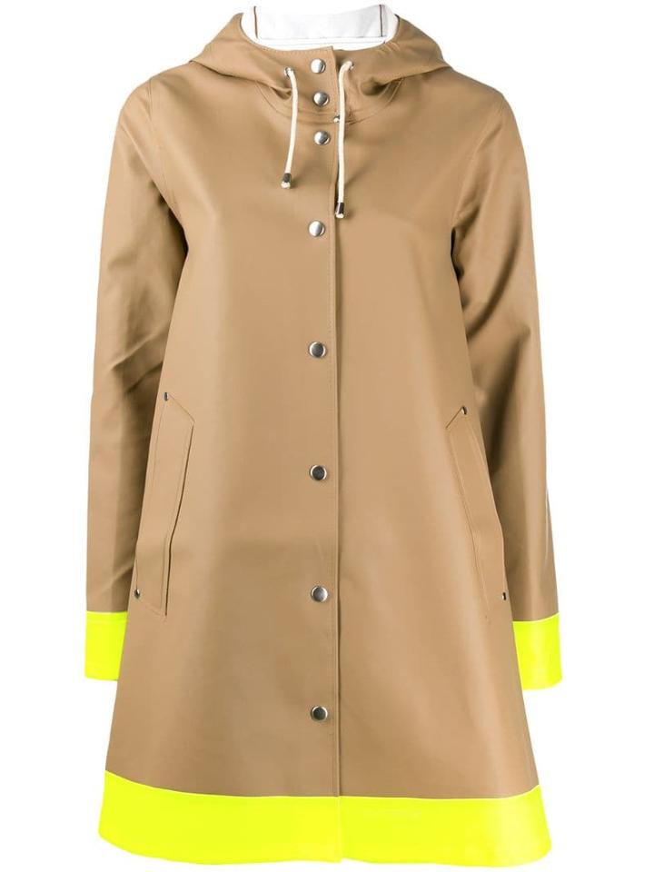 Stutterheim Hooded Trapeze Raincoat - Brown