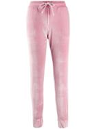 Plein Sport Velvet Track Pants - Pink