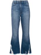 Frame Denim Crop Flared Jeans - Blue