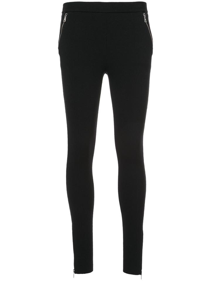 Ralph Lauren Collection Zip Detail Skinny Trousers - Black