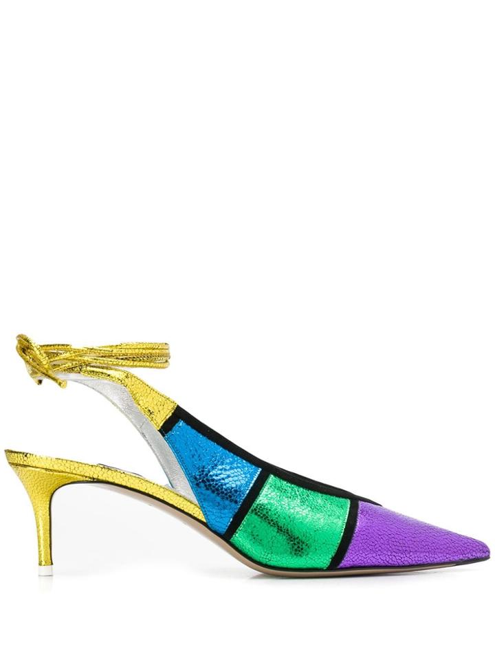 Attico Colour Block Pumps - Purple