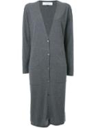 Le Ciel Bleu Long Cardigan, Women's, Size: 36, Grey, Cotton