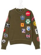 Dsquared2 Kids Patches Sweatshirt - Green