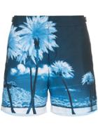 Orlebar Brown Bulldog Palm Tree Print Swim Shorts - Blue