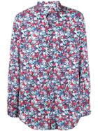 Engineered Garments Floral Print Long-sleeve Shirt - Blue