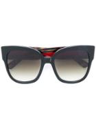 Gucci Eyewear Gg Arm Cat Eye Sunglasses, Women's, Size: 55, Brown, Acetate