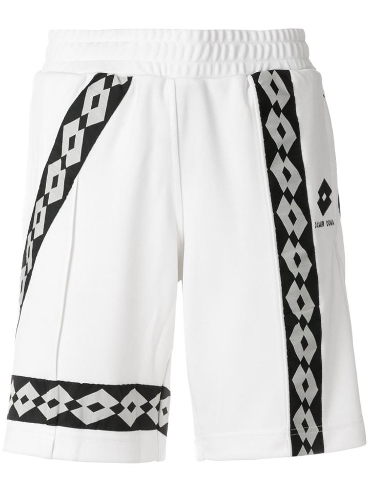 Damir Doma Logo Stripe Shorts - White