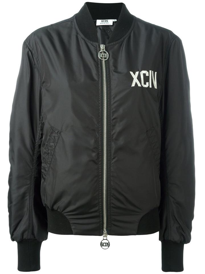 Gcds - Bomber Jacket - Women - Polyamide/polyester - L, Black, Polyamide/polyester