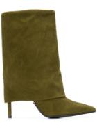 Balmain Foldover Top Boots - Green