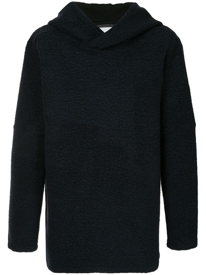 Strateas Carlucci Faux Shearling Hoodie - Blue