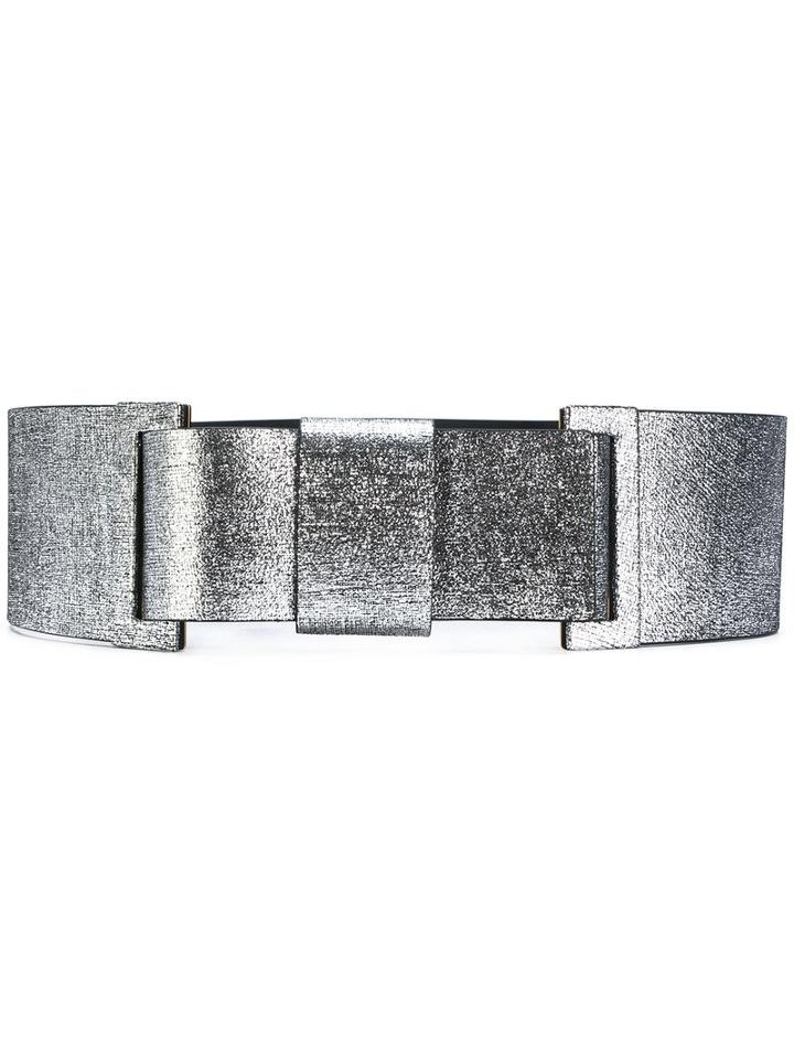 Marni - Wide Belt - Women - Calf Leather - 75, Grey, Calf Leather