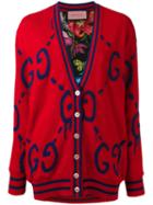 Gucci - Guccighost Wool Cardigan - Women - Silk/wool - S, Red, Silk/wool