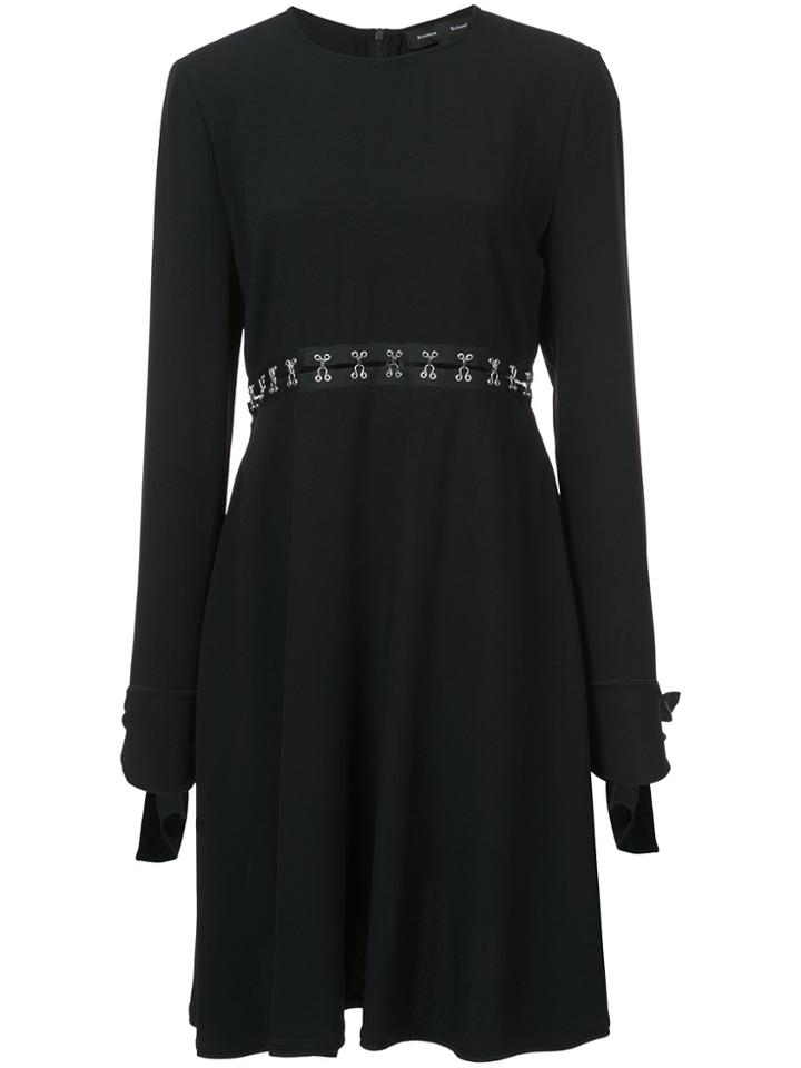Proenza Schouler Embellished-waist Fitted Dress - Black