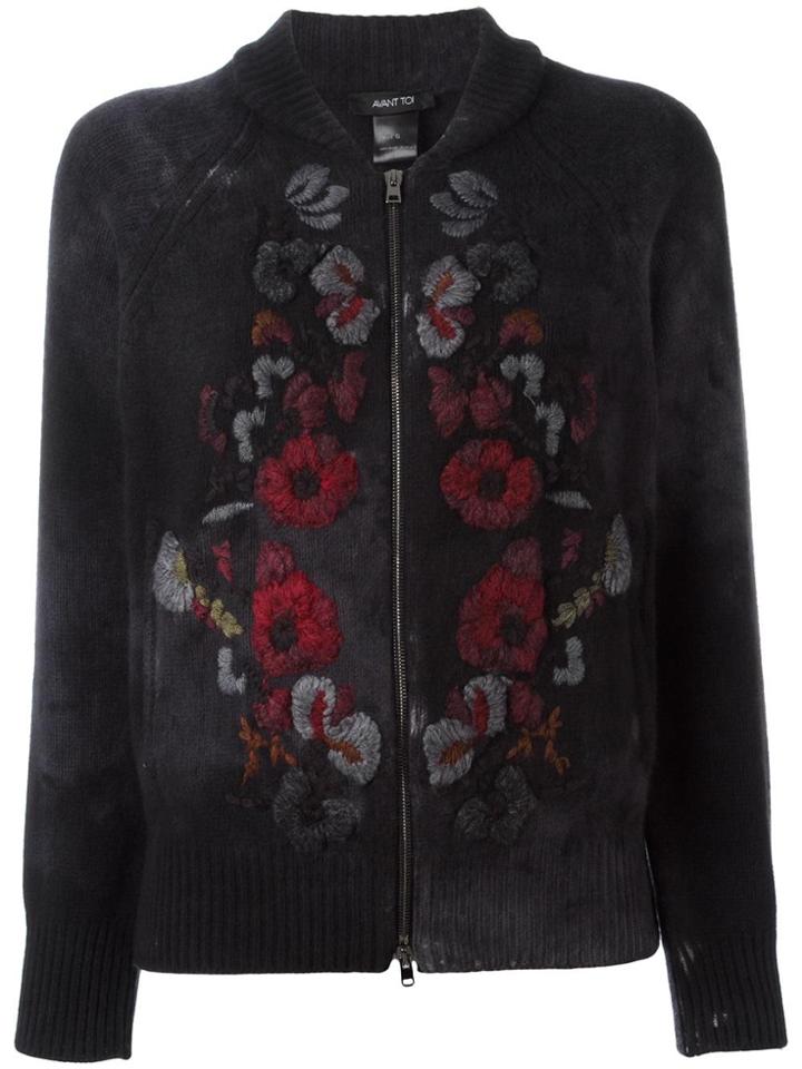 Avant Toi Knitted Bomber Jacket - Black