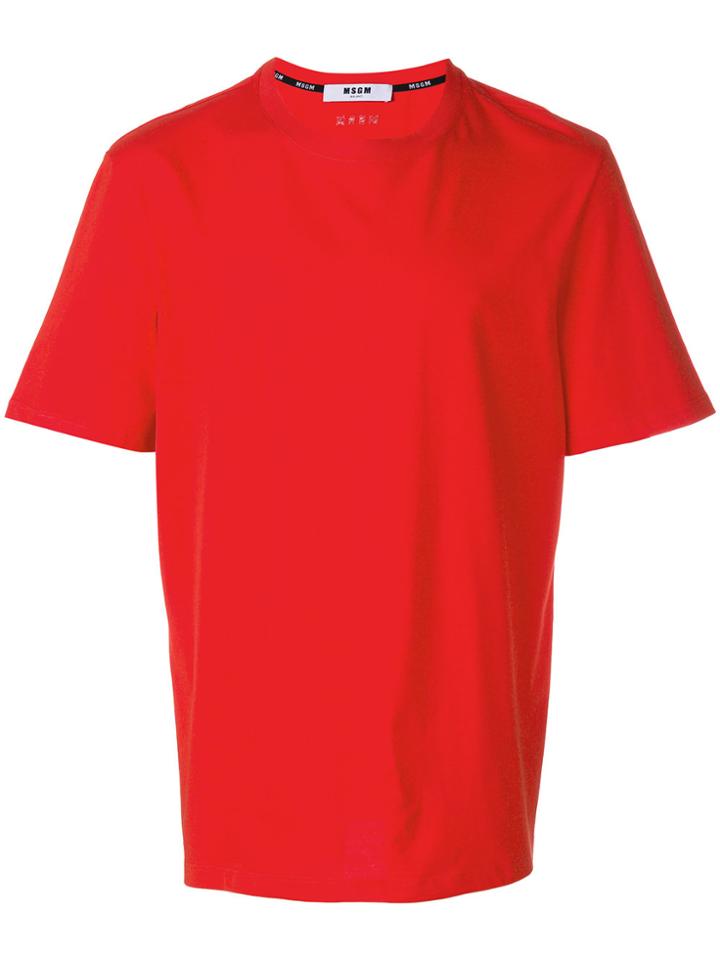 Msgm Oversized Classic T-shirt - Red