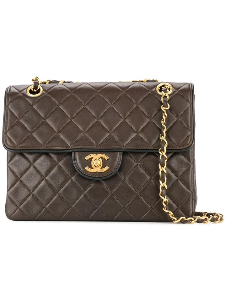 Chanel Vintage Flap Shoulder Bag - Brown