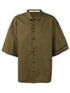 Damir Doma - Three-quarters Sleeve Oversized Shirt - Men - Cotton - Xl, Green, Cotton
