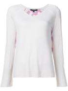 Derek Lam Printed Back Long Sleeve Top, Women's, Size: Small, Nude/neutrals, Silk/cashmere