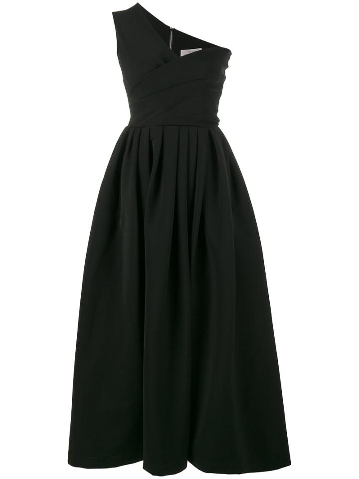 Preen By Thornton Bregazzi - One-shoulder Draped Dress - Women - Polyamide/polyester/spandex/elastane/acetate - L, Black, Polyamide/polyester/spandex/elastane/acetate
