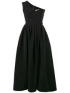 Preen By Thornton Bregazzi - One-shoulder Draped Dress - Women - Polyamide/polyester/spandex/elastane/acetate - L, Black, Polyamide/polyester/spandex/elastane/acetate