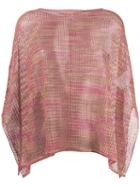 M Missoni - Knitted Tunic - Women - Polyamide/polyester/viscose/metallic Fibre - One Size, Women's, Pink/purple, Polyamide/polyester/viscose/metallic Fibre