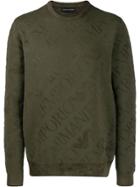 Emporio Armani Diagonal Logo Print Sweatshirt - Green