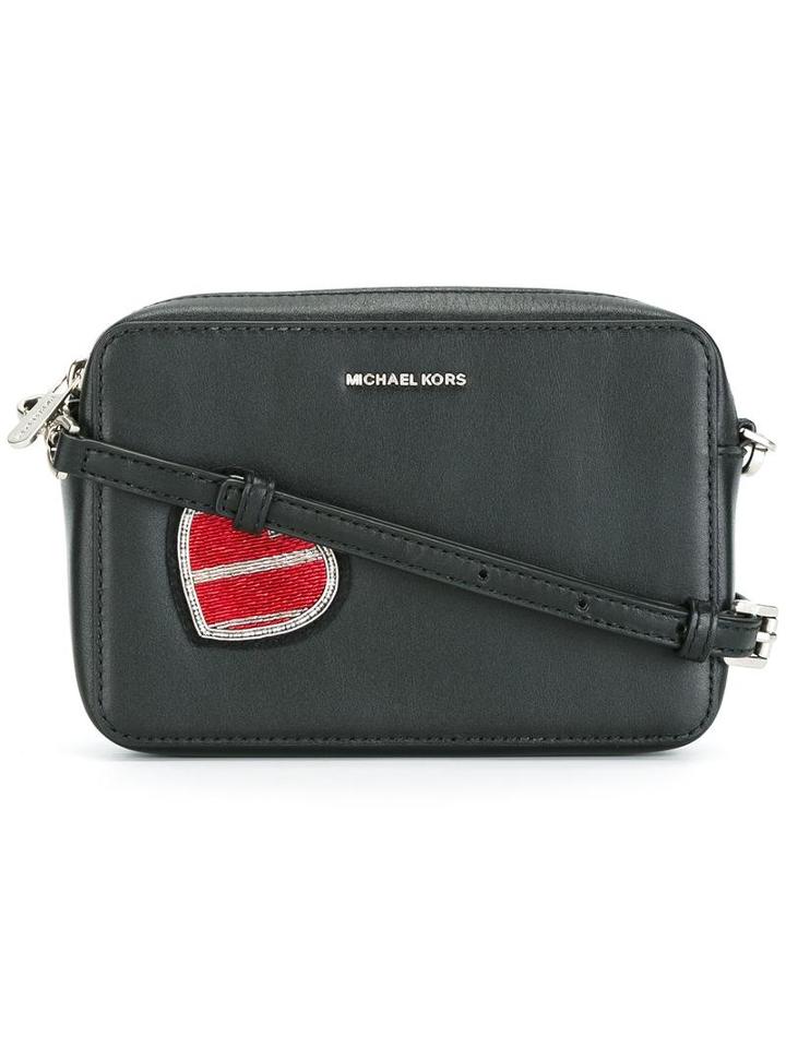 Michael Michael Kors Medium Heart Crossbody Bag, Women's, Black, Leather