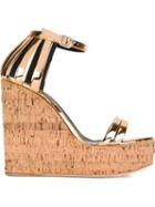 Giuseppe Zanotti Design Nancy Wedge Sandals, Women's, Size: 39, Grey, Leather