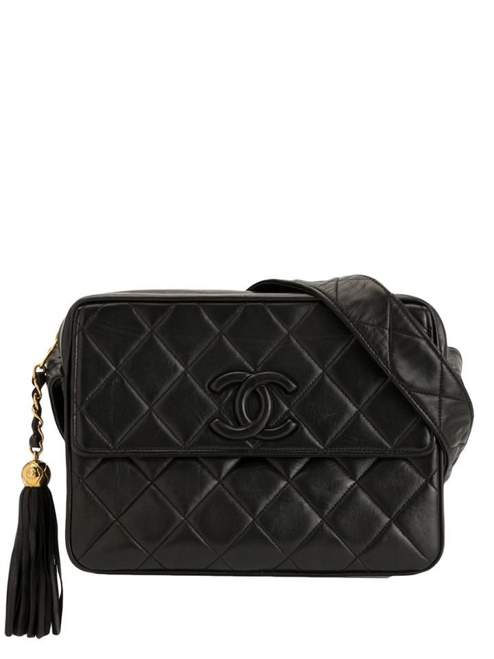 Chanel Pre-owned 1995 Tassel Detail Boxy Shoulder Bag - Black