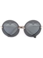 Miu Miu Eyewear Hearts Motif Sunglasses, Women's, Grey, Acetate/metal