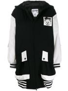 Moschino Oversized Zip Up Coat - Black