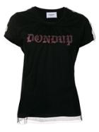 Dondup Logo Mesh Top T-shirt - Black