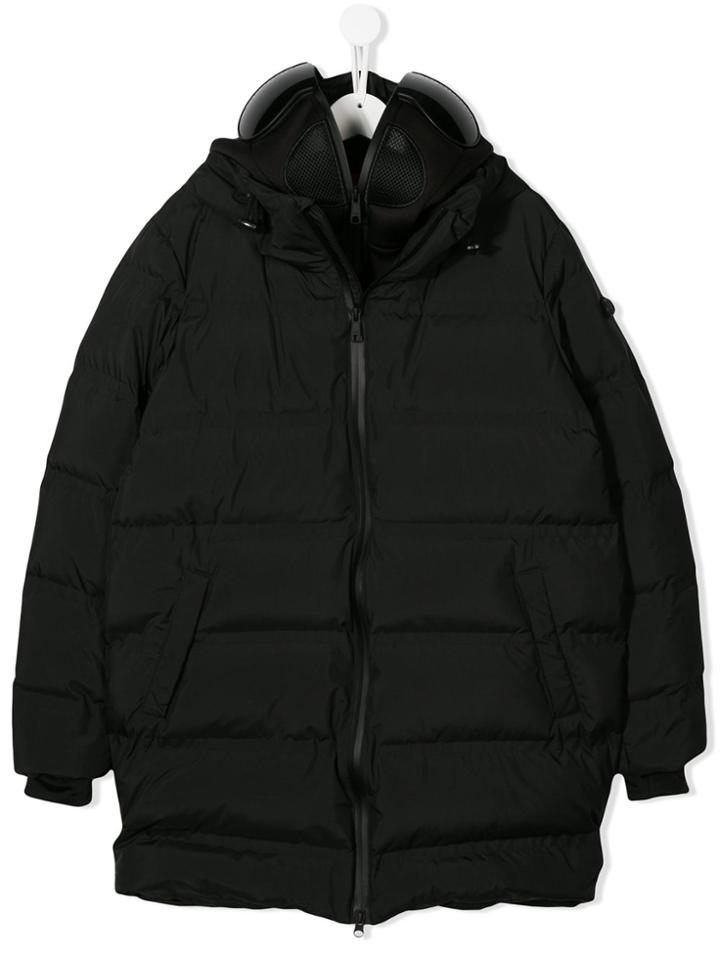 Ai Riders On The Storm Teen Visor Hood Down Jacket - Black