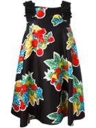 Victoria Victoria Beckham Fruit Basket A-line Dress, Women's, Size: 8, Black, Polyester/silk