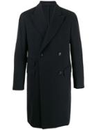 Z Zegna Mid-length Double-breasted Coat - Blue
