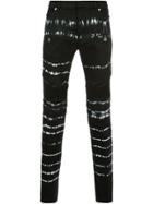 Balmain Tie-dye Biker Jeans - Black