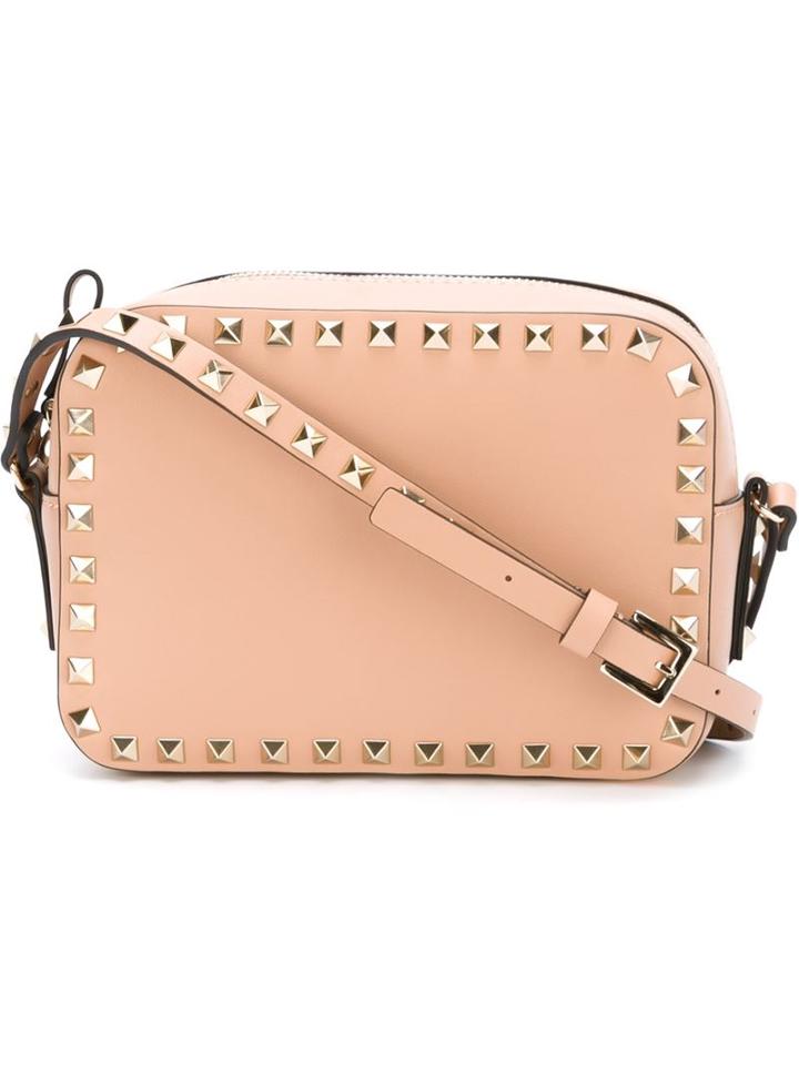 Valentino - Valentino Garavani 'rockstud' Crossbody Bag - Women - Leather - One Size, Pink/purple, Leather