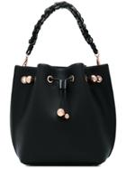 Sophia Webster Braided Strap Bucket Tote - Black