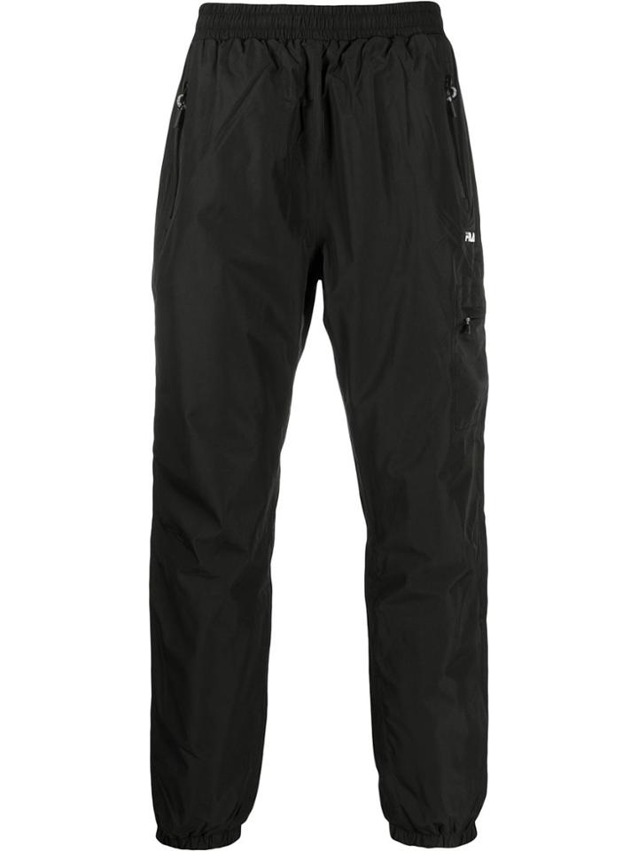 Fila Logo Elasticated Trackpants - Black